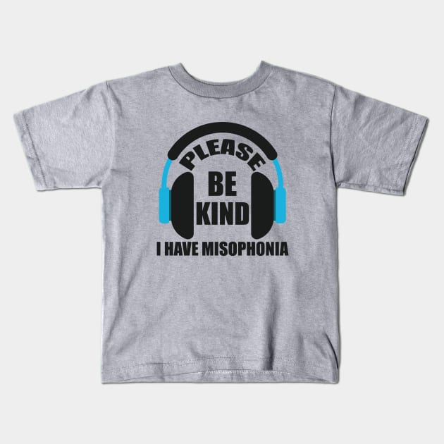 Misophonia Awareness Headphones Kids T-Shirt by epiclovedesigns